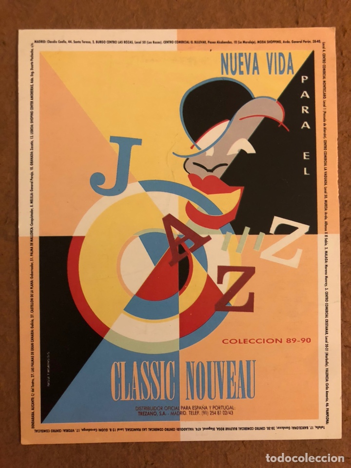 Postkarten: CLASSIC NOVEAU. POSTAL INVITACI&Oacute;N SIN CIRCULAR COLECCI&Oacute;N OTO&Ntilde;O INVIERNO 1989/90.