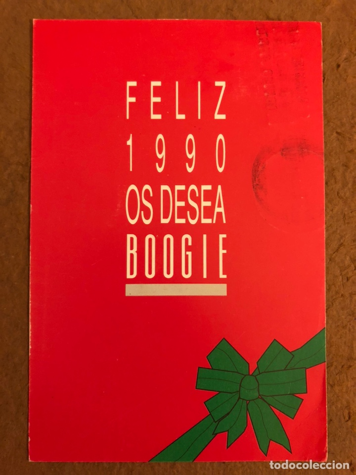 Postkarten: REVISTA M&Uacute;SICA BOOGIE. POSTAL CIRCULADA FELICITANDO LA ENTRADA EN 1990.