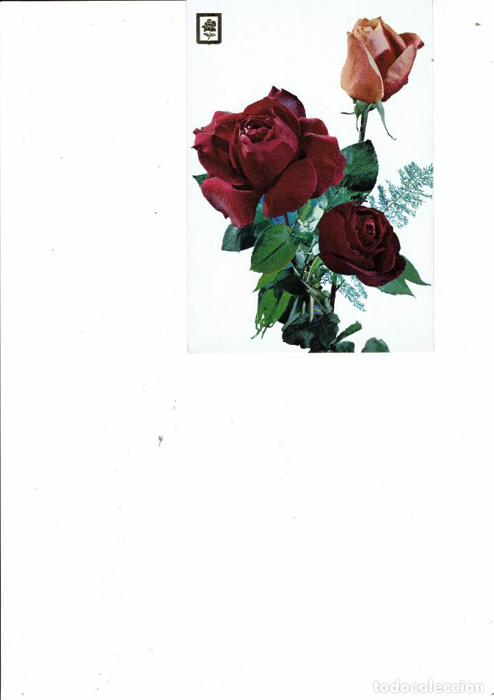 Postales: postal flores, escudo de oro , escrita