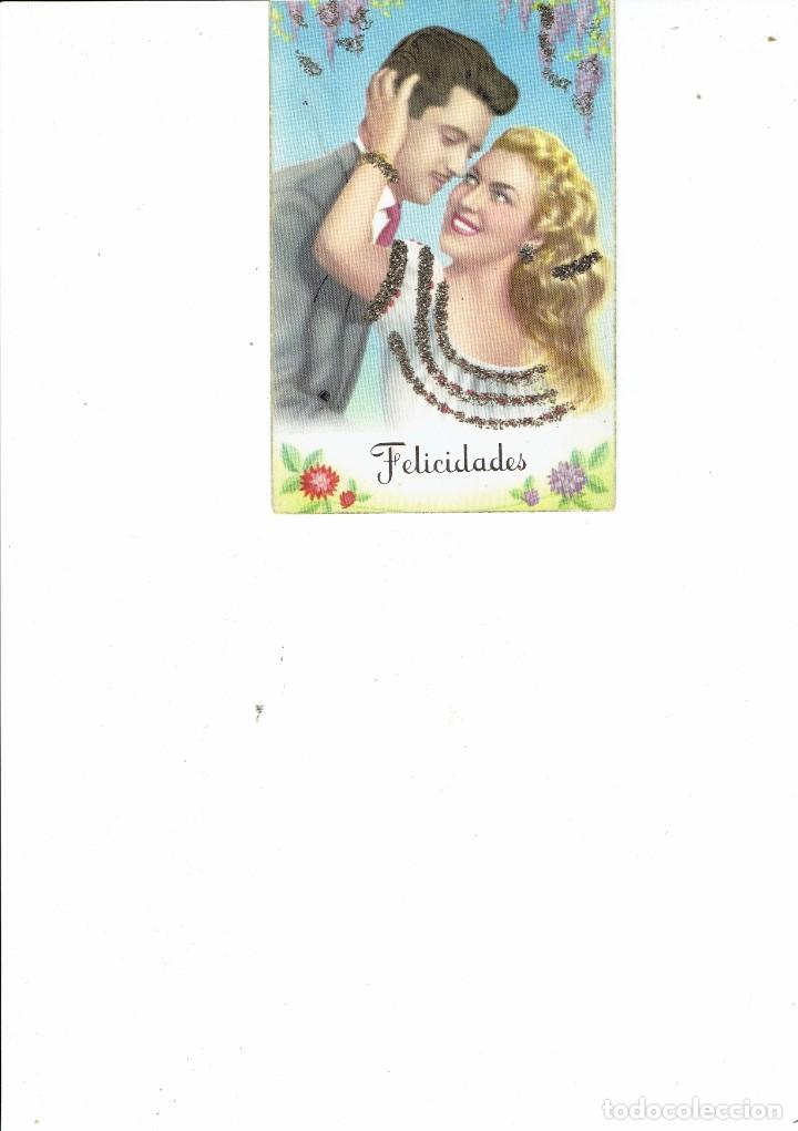 Postales: ANTIGUA POSTAL CON BRILLANTES, ESCRITA EN 1955