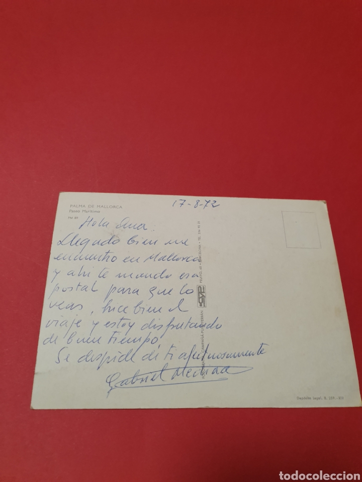 Postales: Palma de Mallorca.Paseo Maritimo.1972. - Foto 2