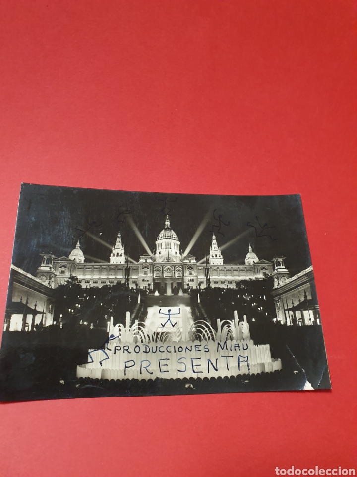 Postales: Barcelona.Palacio Nacional.Circulada.1957. - Foto 1
