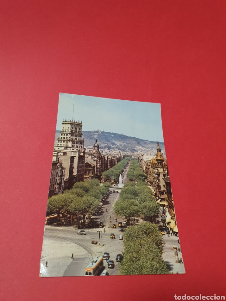 Postales: Barcelona.Paseo de Gracia.Circulada.1957. - Foto 1