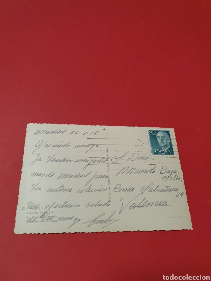 Postales: Avenida de Jos&eacute; Antonio.Madrid.Circulada.1958. - Foto 2