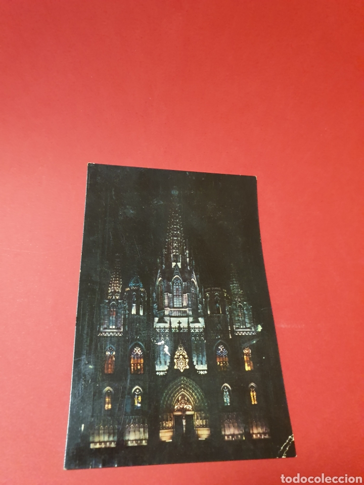 Postales: Barcelona.La Catedral con Iluminacion.Circulada.1957. - Foto 1