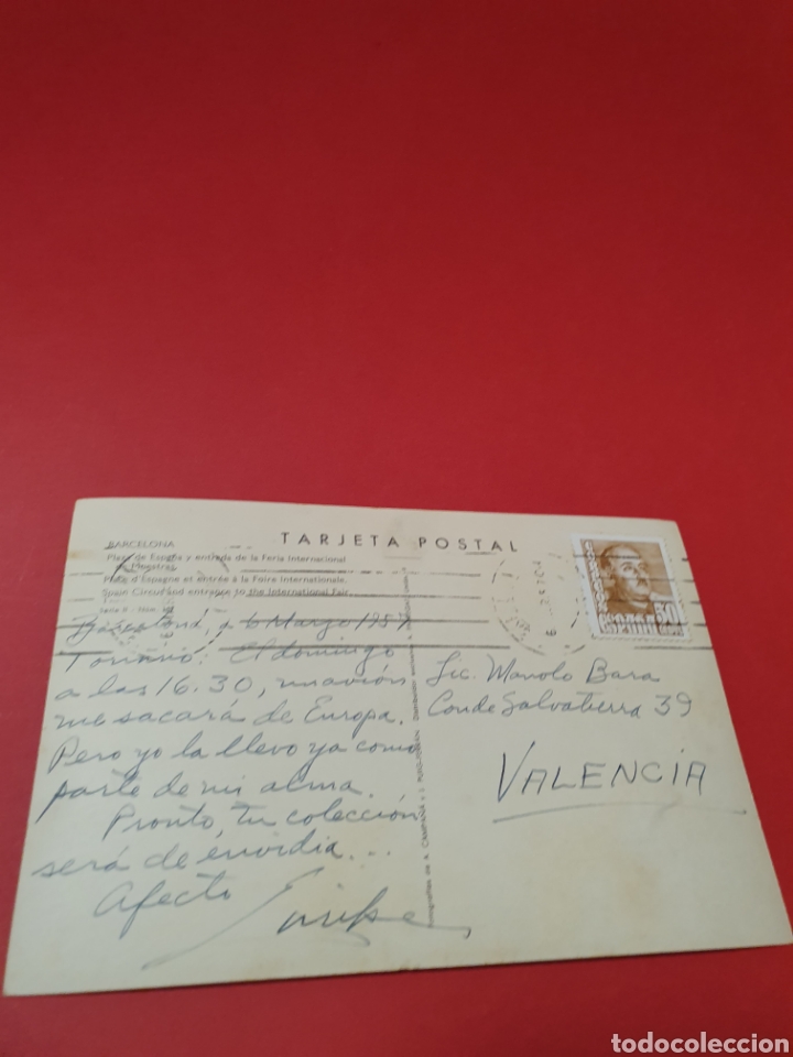 Postales: Barcelona.Plaza de Espa&ntilde;a.Circulada. - Foto 2