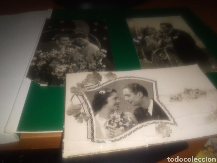 Postales: Lote de 3 postales amorosas en blanco y negro espa&ntilde;olas - Foto 1