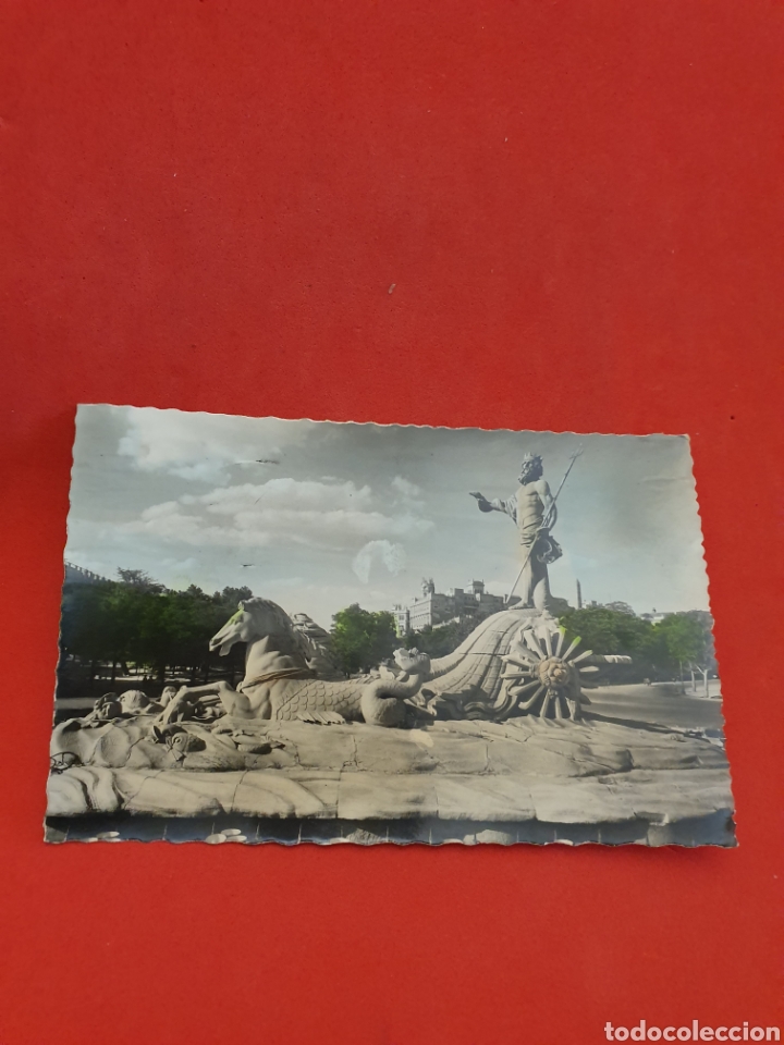 Postales: Madrid.Fuente de Neptuno.Circulada.1957. - Foto 1