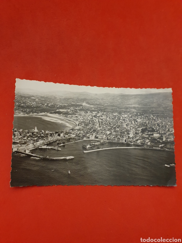 Postales: Gij&oacute;n.Vista Aerea.1958. Circulada. - Foto 1