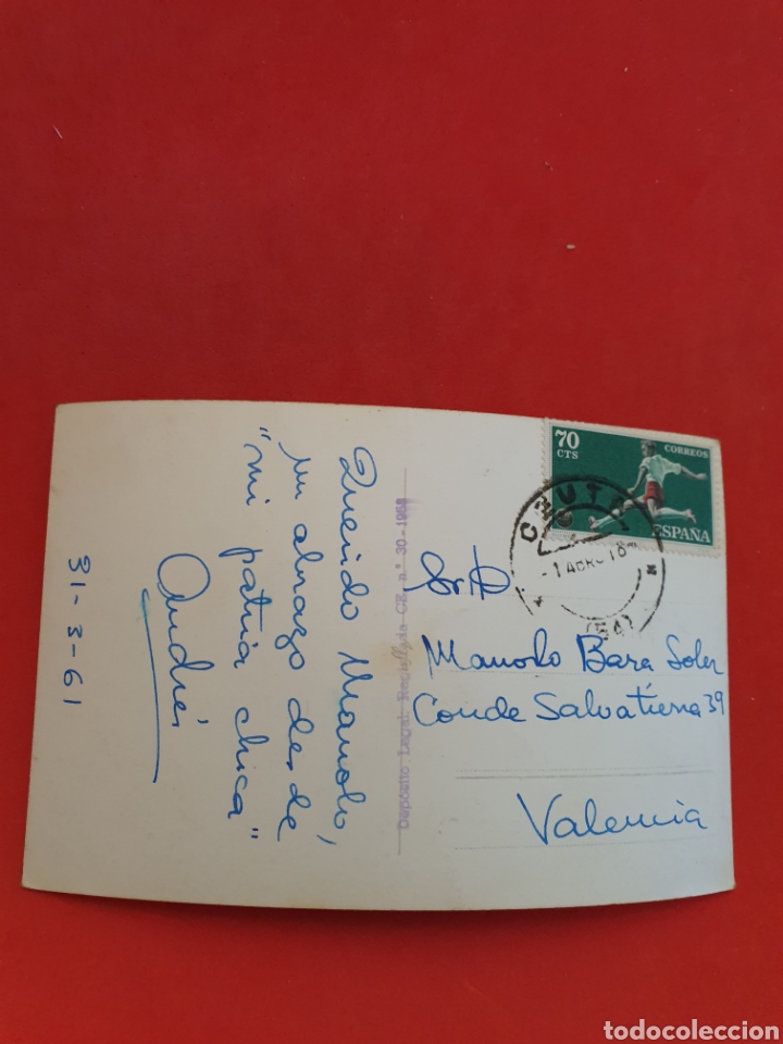 Postales: Ceuta Foso del Primer Recinto.Circulada.1961. - Foto 2
