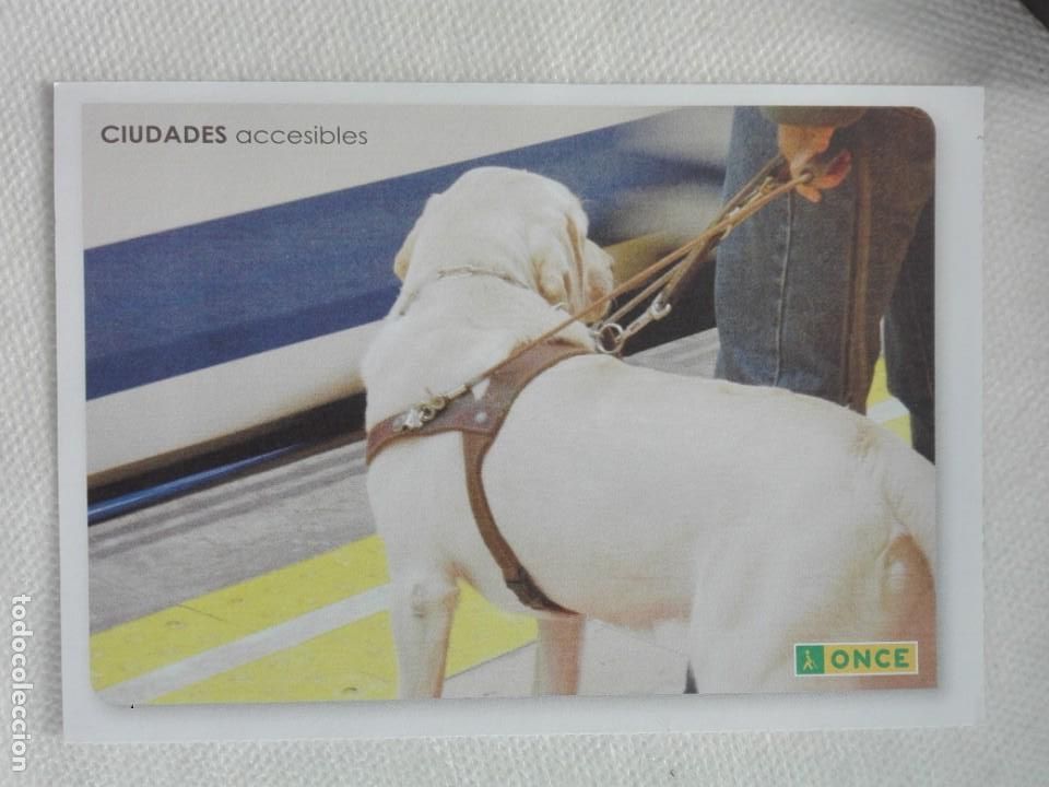 Postales: 744 POSTAL NUEVA (PAPEL) 2016 - ONCE 1107/170716 - CIEGOS - CIUDADES ACCESIBLES - PERRO METRO TREN