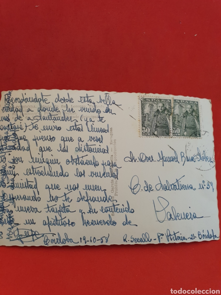 Postales: Zaragoza.Circulada.1958. - Foto 2