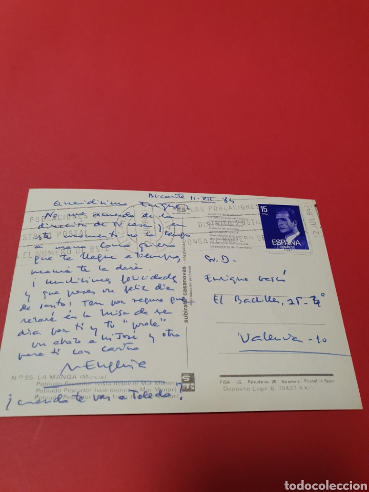 Postales: La Manga.Murcia.Circulada.1985. - Foto 2