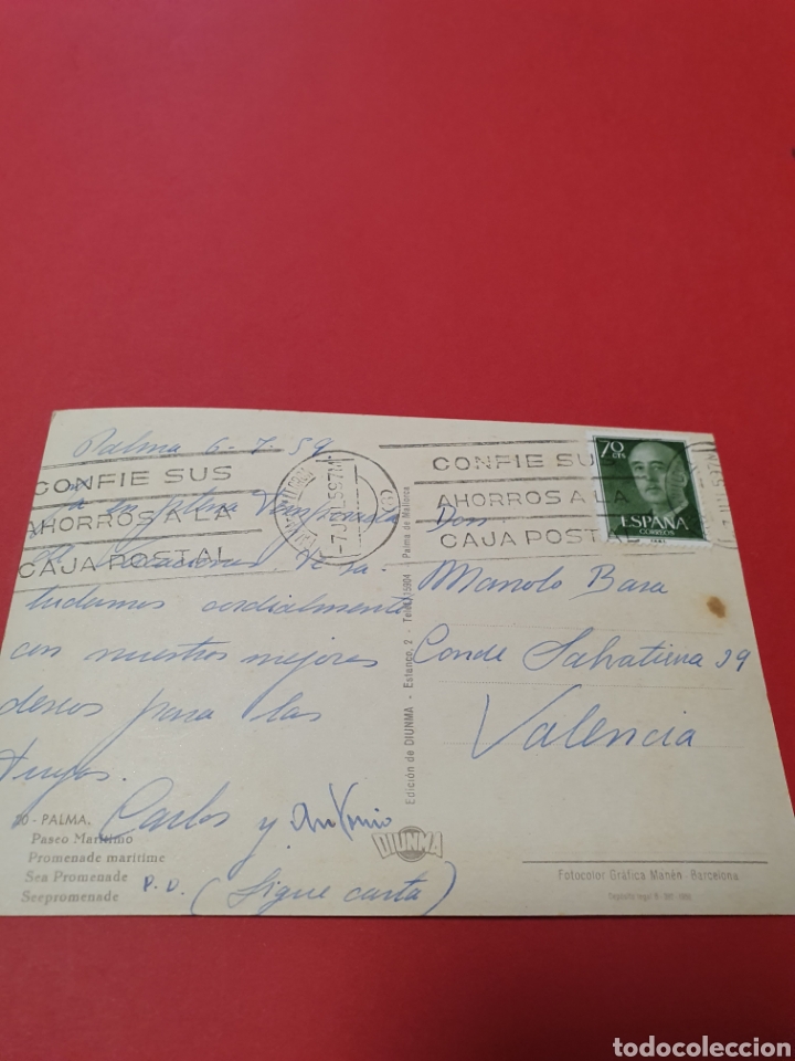 Postales: Palma.Paseo Maritimo.Circulada. - Foto 2