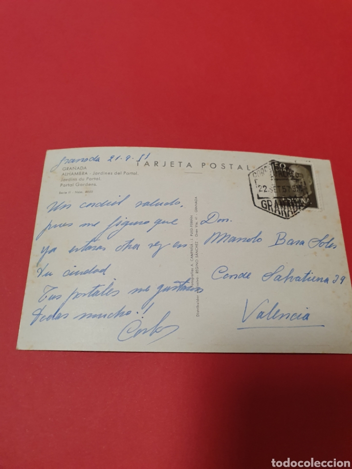 Postales: Granada.Alhambra.1951.Circulada. - Foto 2