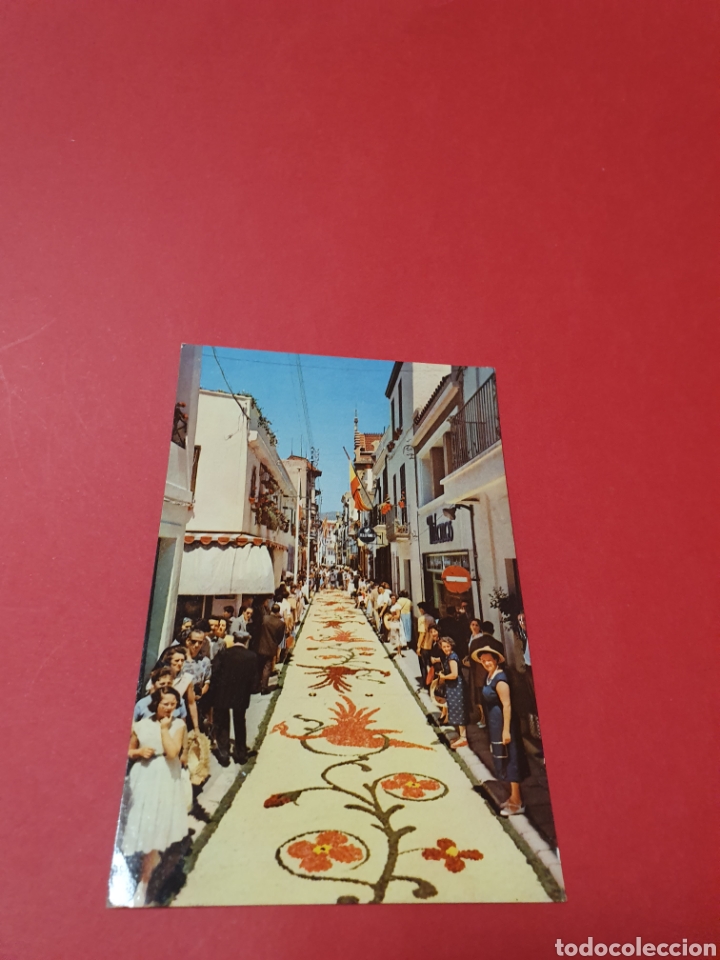 Postales: Sitges.Calle de Jes&uacute;s en el Corpus Christi. - Foto 1