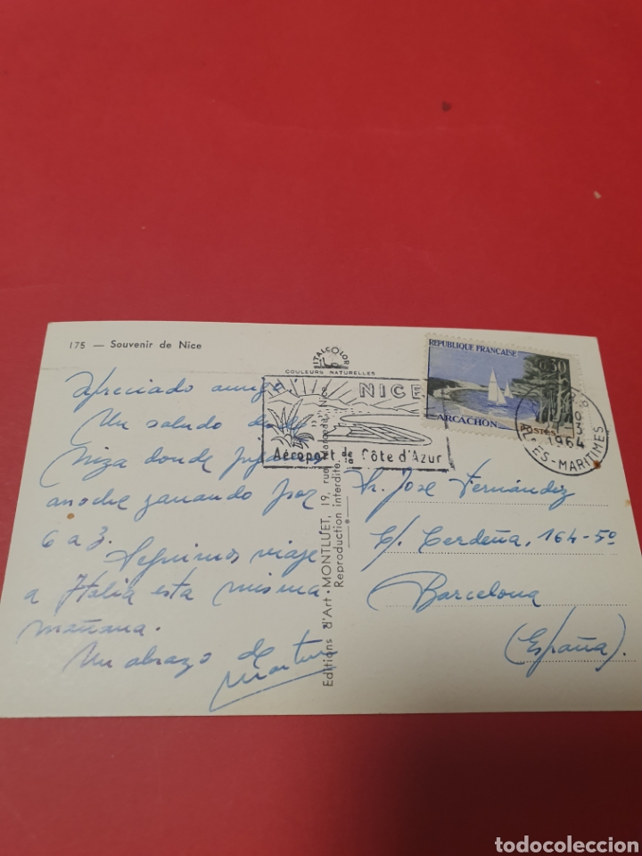 Postales: Souvenir de Nice.Circulada. - Foto 2