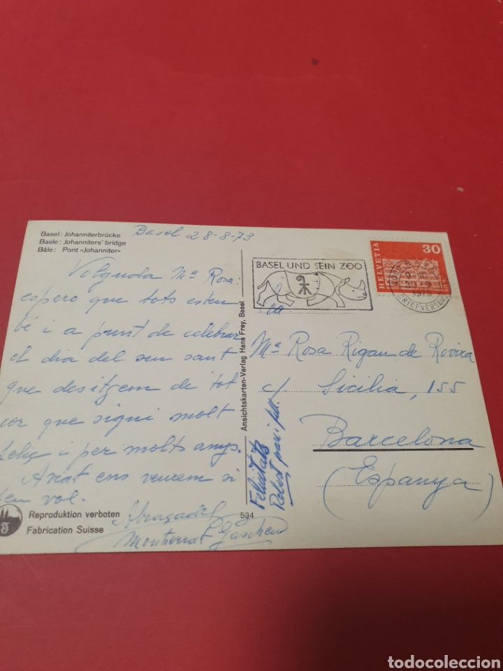 Postales: Basel.Circulada.1973. - Foto 2