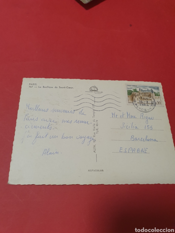 Postales: Paris.La Basilica.Circulada. - Foto 2