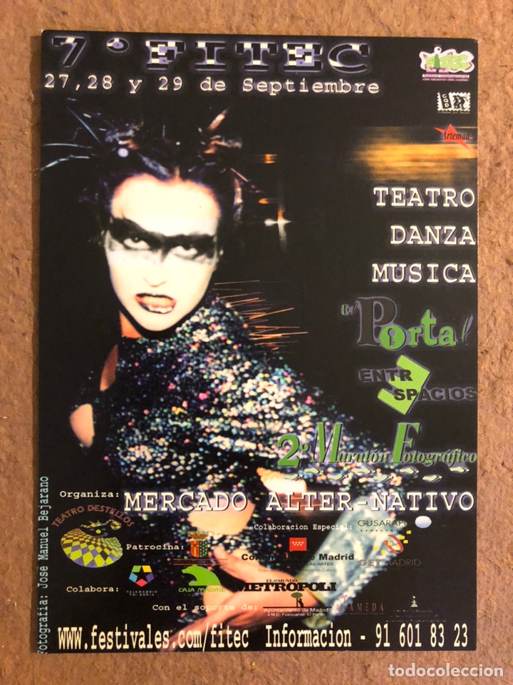 Postkarten: 7&ordm; FITEC 2002 (TEATRO, DANZA, M&Uacute;SICA). POSTAL SIN CIRCULAR PROMOCIONAL.