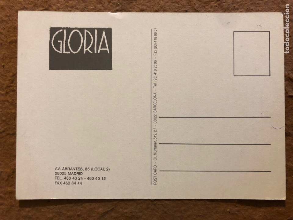 Postales: GLORIA (MADRID). POSTAL SIN CIRCULAR PUBLICITARIA. - Foto 2