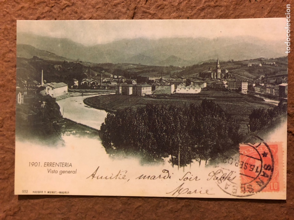 Cartes Postales: 1901. ERRENTERIA, VISRA GENERAL. POSTAL COLECCI&Oacute;N SELLOS BBK - EL MUNDO DEL PA&Iacute;S VASCO