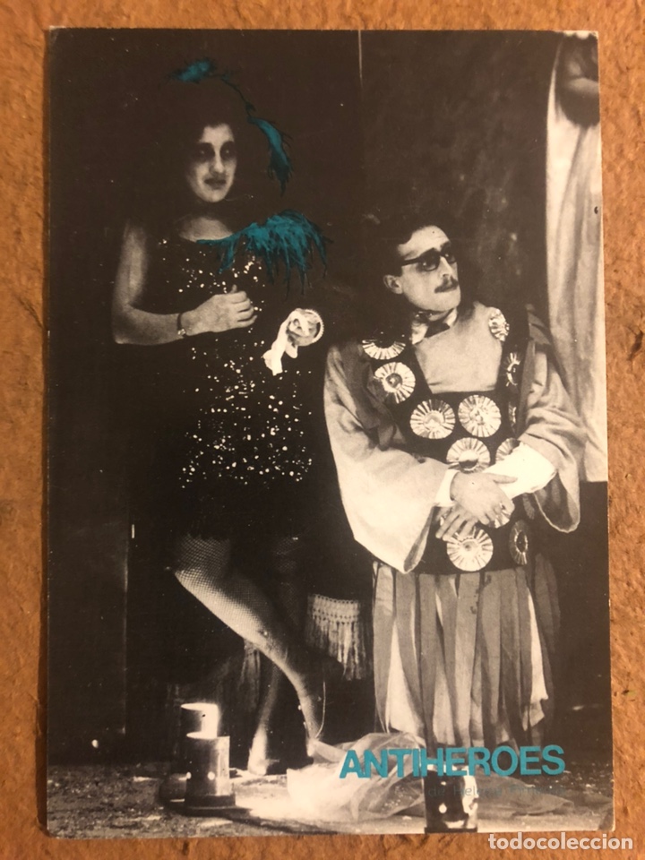 Postkarten: ANTIH&Eacute;ROES DE HELENA PIMIENTA. TARJETA PROMOCIONAL OBRA TEATRAL. INFORMACI&Oacute;N AL DORSO
