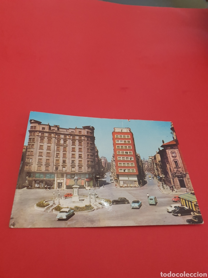 Postales: Gij&oacute;n.Plaza de Agosto.Circulada. - Foto 1