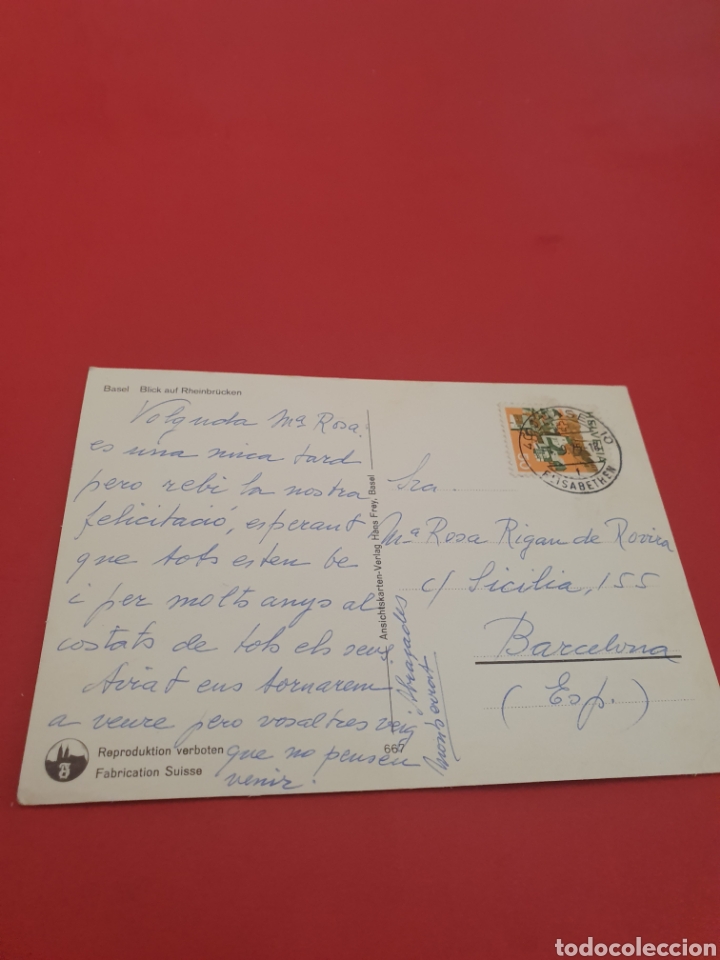 Postales: Basel Blick auf Rheinbrucķen.Circulada. - Foto 2