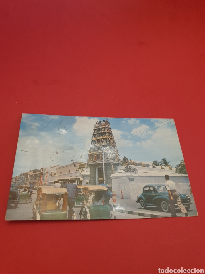 Postales: Hind&uacute; Temple.Singapore.Circulada. - Foto 1
