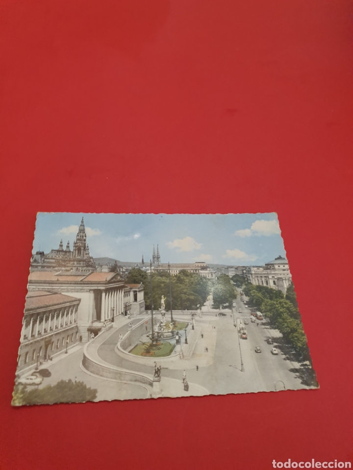 Postales: Viena Parlamento.Circulada.1957. - Foto 1