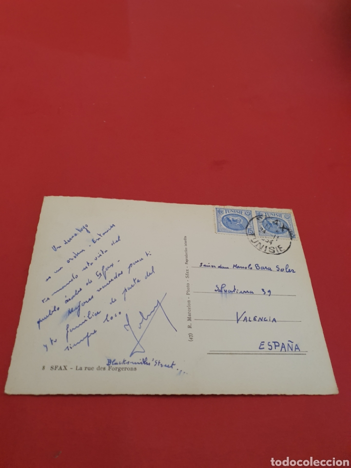 Postales: Sfax.La rue des Forgerons.Circulada. - Foto 2