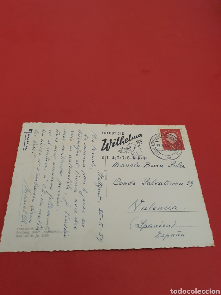 Postales: Fernsehturm Stuttgart.Circulada.1959. - Foto 2