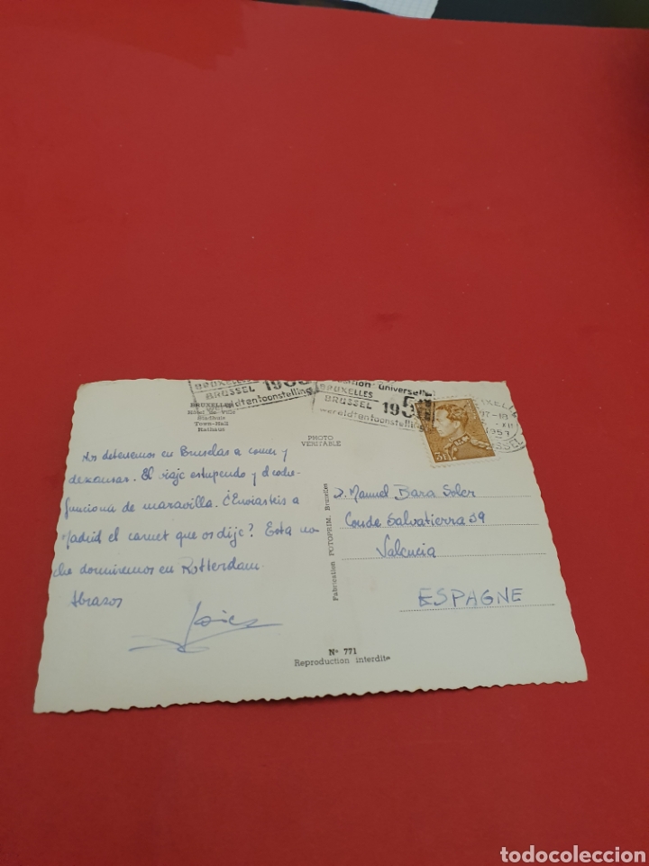 Postales: Bruselas.Hotel de Ville.Circulada. - Foto 2