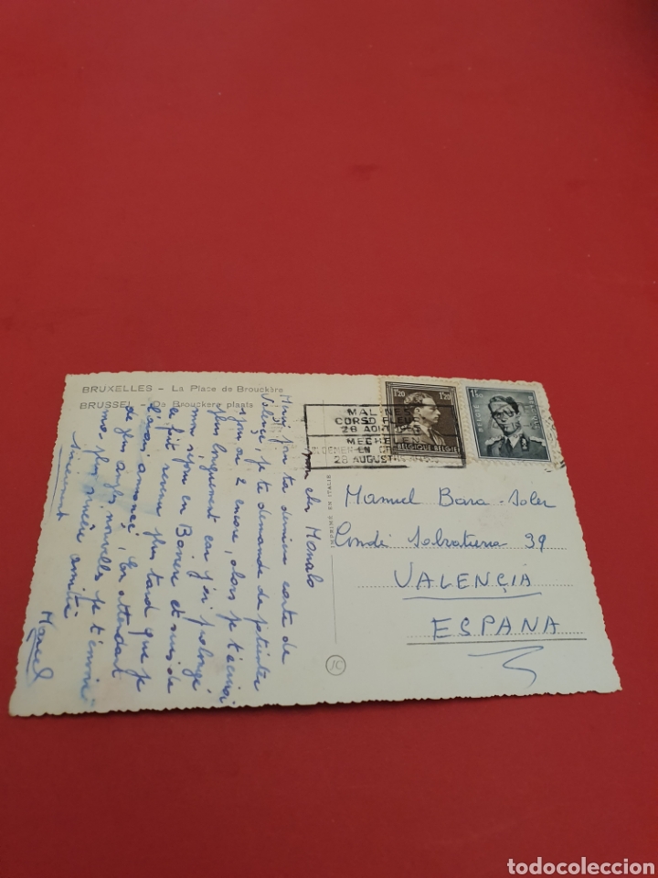 Postales: Bruselas.La Plaza de Brouchare.Circulada. - Foto 2