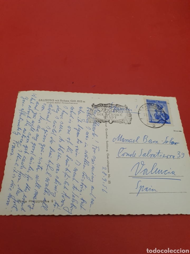 Postales: Salzburg.Circulada.1956. - Foto 2