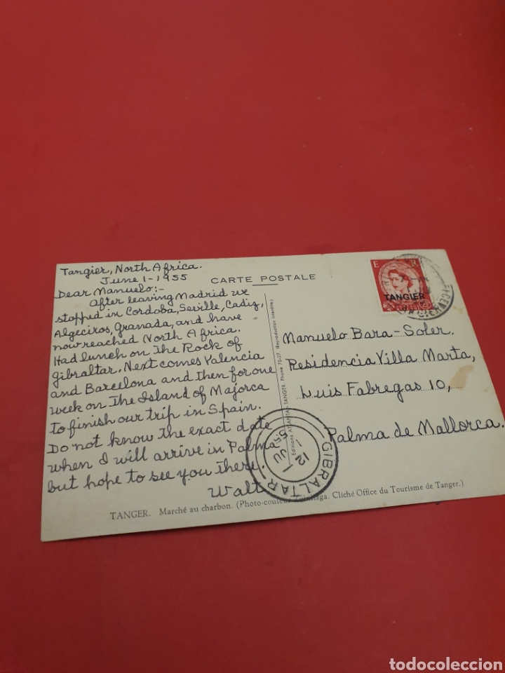 Postales: T&aacute;nger.Marche su Charbon.Circulada.1955. - Foto 2