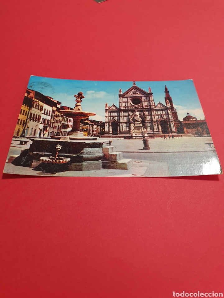 Postales: Firenze.Plazza S.Croce Circulada. - Foto 1