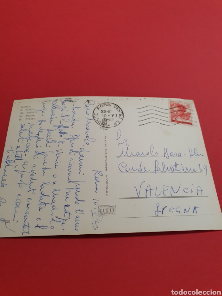 Postales: Roma.San Pedro.Circulada.1963 - Foto 2