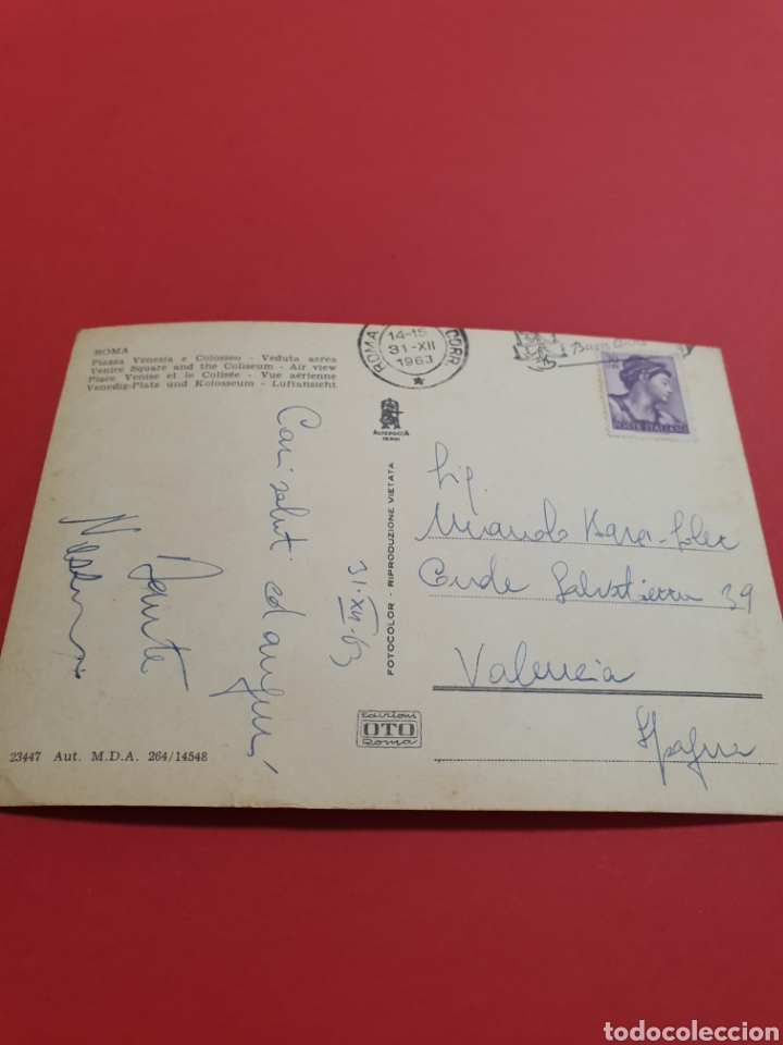 Postales: Roma.Plaza Venezia.1963.Circulada. - Foto 2
