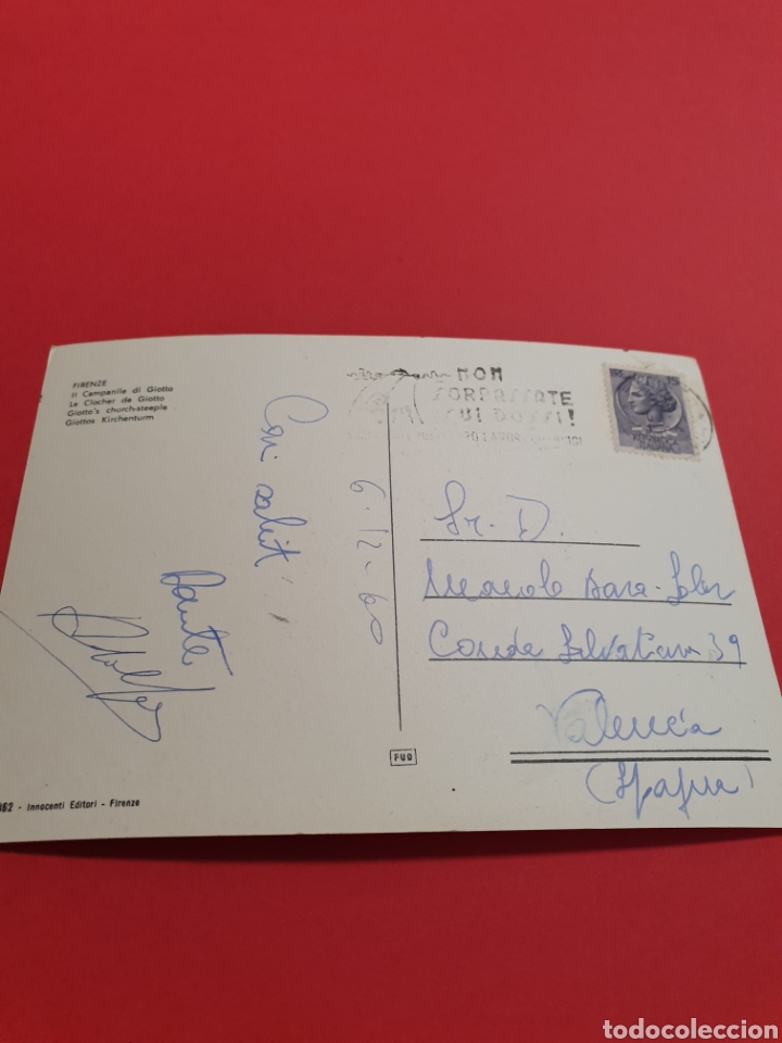 Postales: Firenze.Circulada.1960. - Foto 2