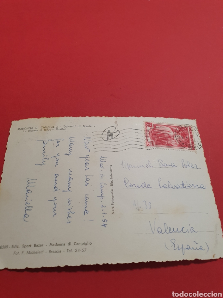 Postales: Madonna di Campiglio.Circulada.1954. - Foto 2