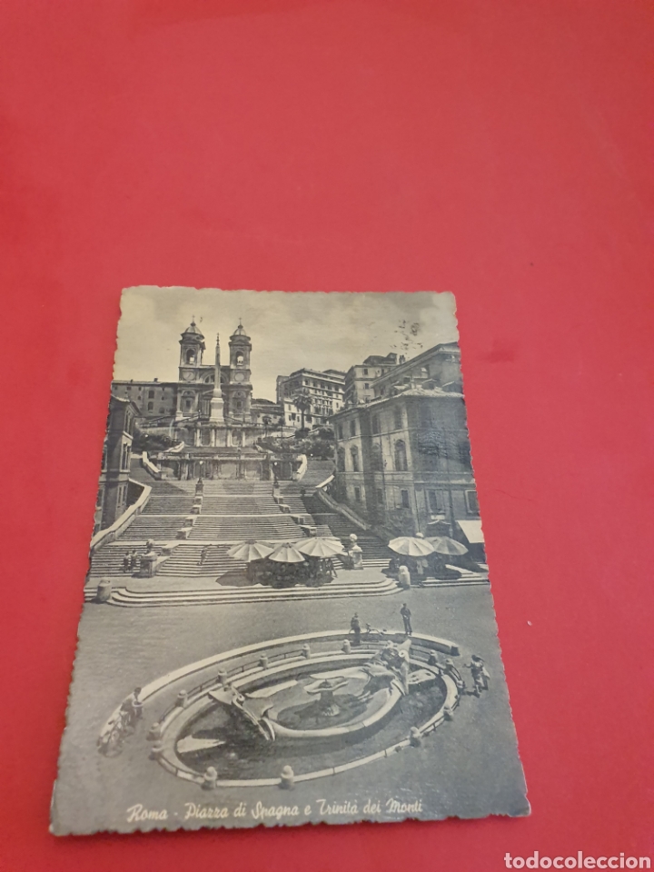 Postales: Roma.La plaza de Espa&ntilde;a.Circulada. - Foto 1