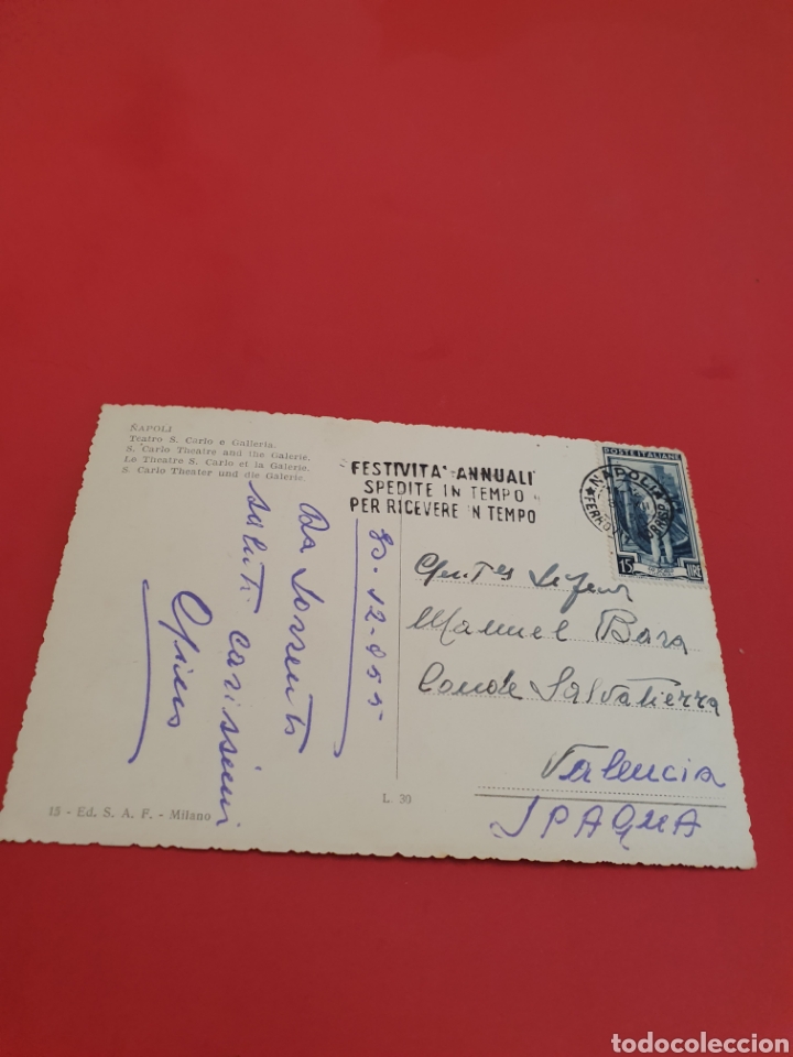 Postales: Napoli.Teatro.Circulada.1955. - Foto 2