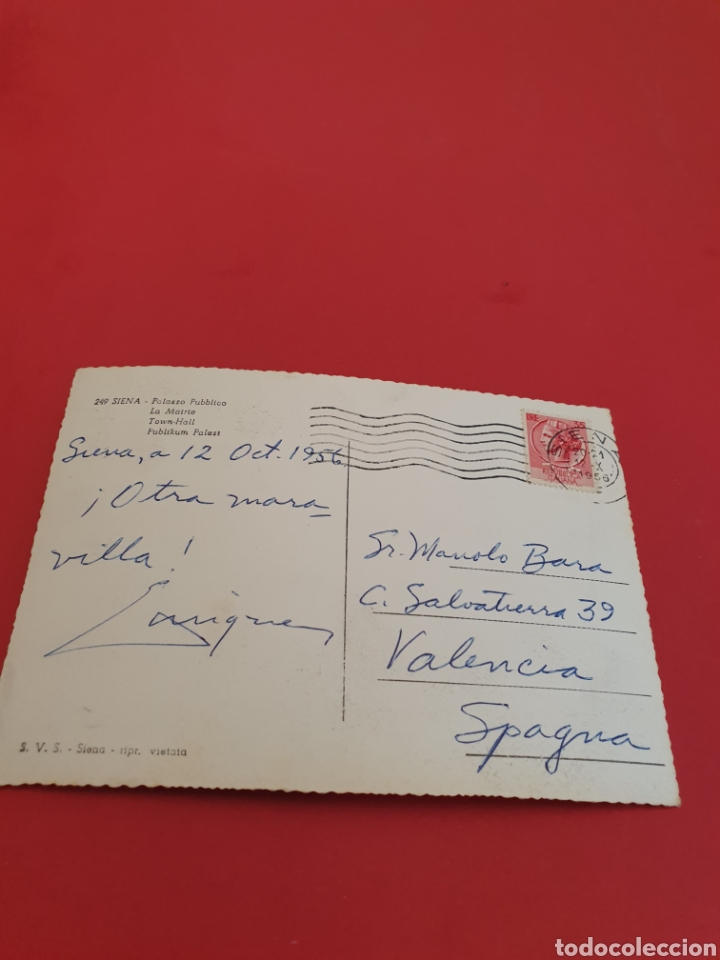 Postales: Siena.Palazzo Pubblico.Circulada.1956. - Foto 2