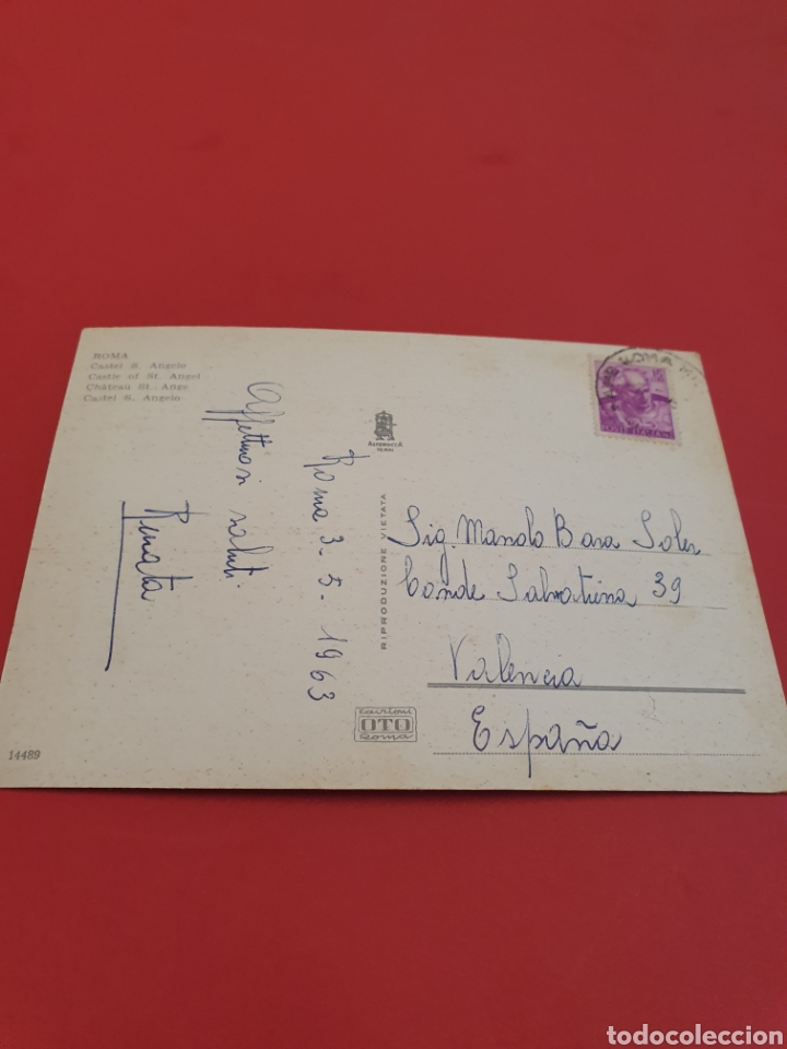 Postales: Roma.Castell De S.Angelo.Circulada.1963. - Foto 2
