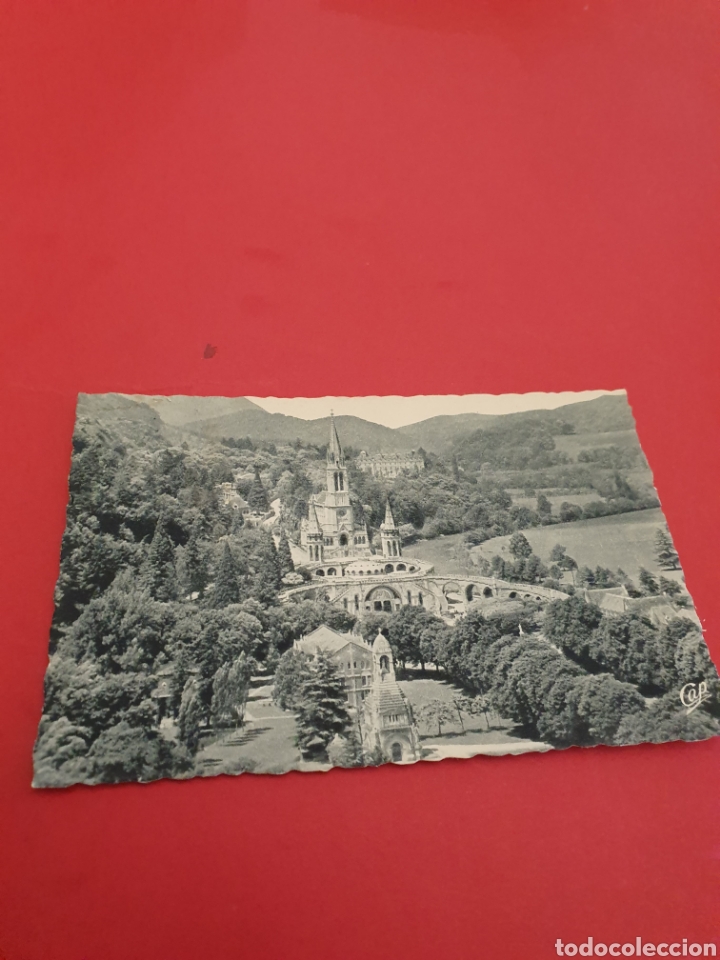 Postales: Lourdes.La Basilica.Circulada.1956. - Foto 1