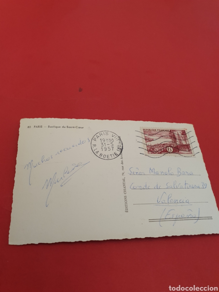 Postales: Paris.Basilica de Sacre.Circulada.1957. - Foto 2