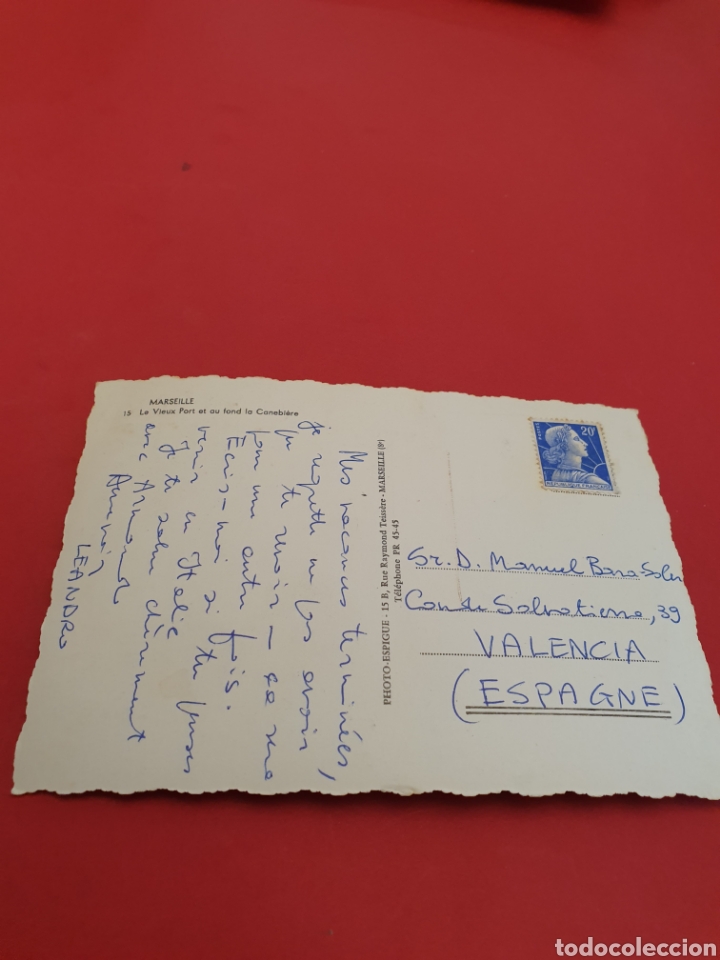 Postales: Marsella.Circulada.1959. - Foto 2