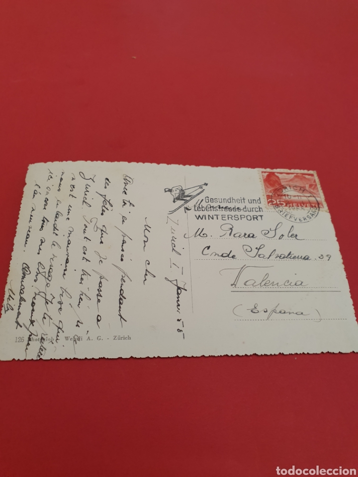 Postales: Z&uacute;rich.Circulada.1955. - Foto 2